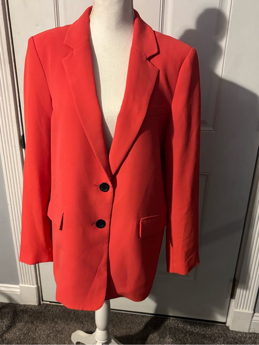 Karl Lagerfeld Coral / Orange  Single-Breasted Blazer